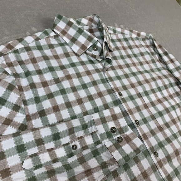 johnnie-O Other - johnnie-O Top Shelf Shirt Mens Medium Khaki Plaid Button Down Long Sleeve Casual